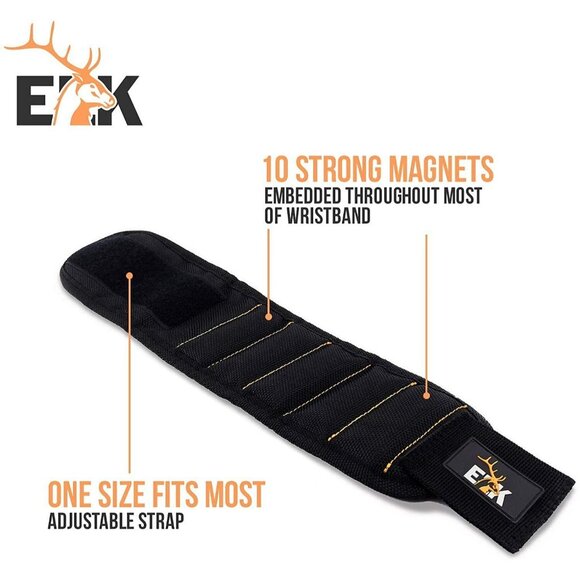 Magnetic Wristband with Strong Magnets for Holding Screws, Nails, & Drill Bits - Picture 5 of 8